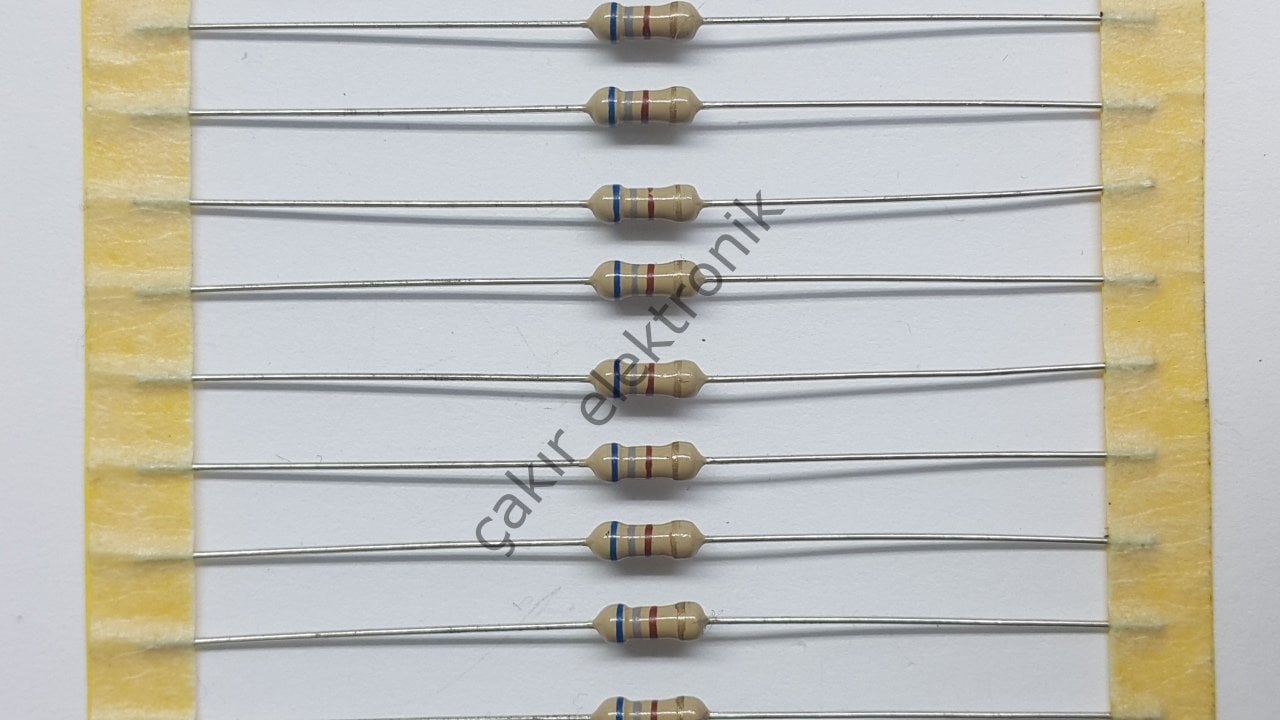 680R - 680 OHM  1/4 DİRENÇ - CF1/4 680Ω; 0.25W; ±5%; Ø2.3x6mm; Leads: axial 50 ADETTİR