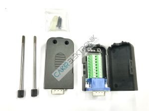 D-SUB15 PIN ,D-SUB DB15 Erkek 15 pinli Terminal Ara Pano Konektörü Vidalar ile ,D-Sub Konnektör 3 Sıra 15 Pin Vga Erkek Klemensli - DR15-G2 DB3+9 MALE