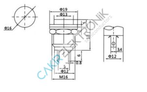 DS-212 GREEN ( RESET BUTON ) BUTON  DS212 GREEN