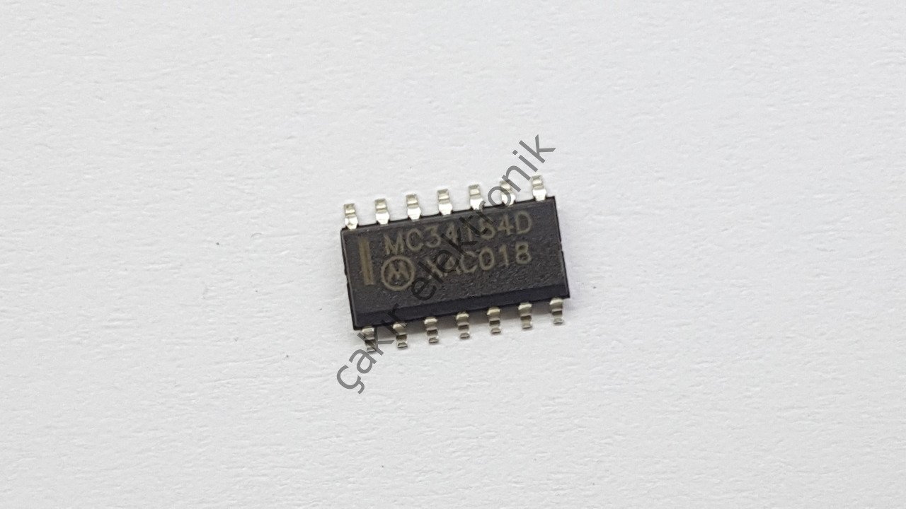 MC34184D - MC34184 - 34184 - MC34184D , QUAD OP-AMP, 11000 uV OFFSET-MAX, 4 MHz BAND , SOIC-14