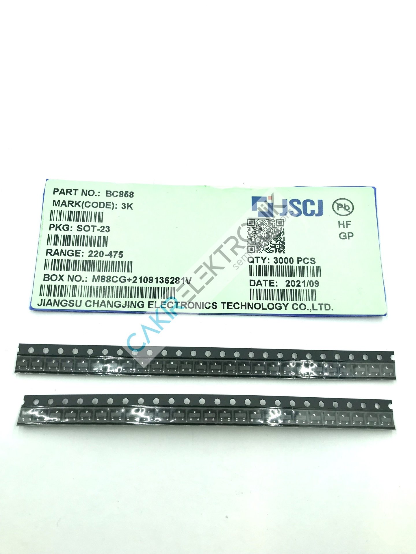 BC858  -  SOT23 - PNP  65V. 100MA. - 3K