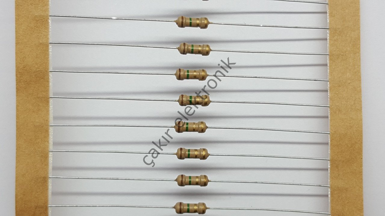 1R5 - 1,5R - 1.5R - 1.5 OHM - 1/4 DİRENÇ - CF1/4 1.5Ω; 0.25W; ±5%; Ø2.3x6mm; Leads: axial 50 ADETTİR