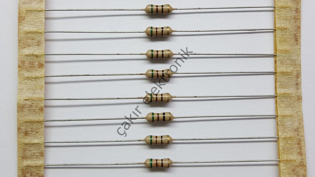 51R - 51 OHM -  1/4 DİRENÇ - CF1/4 51Ω; 0.25W; ±5%; Ø2.3x6mm; Leads: axial 50 ADETTİR