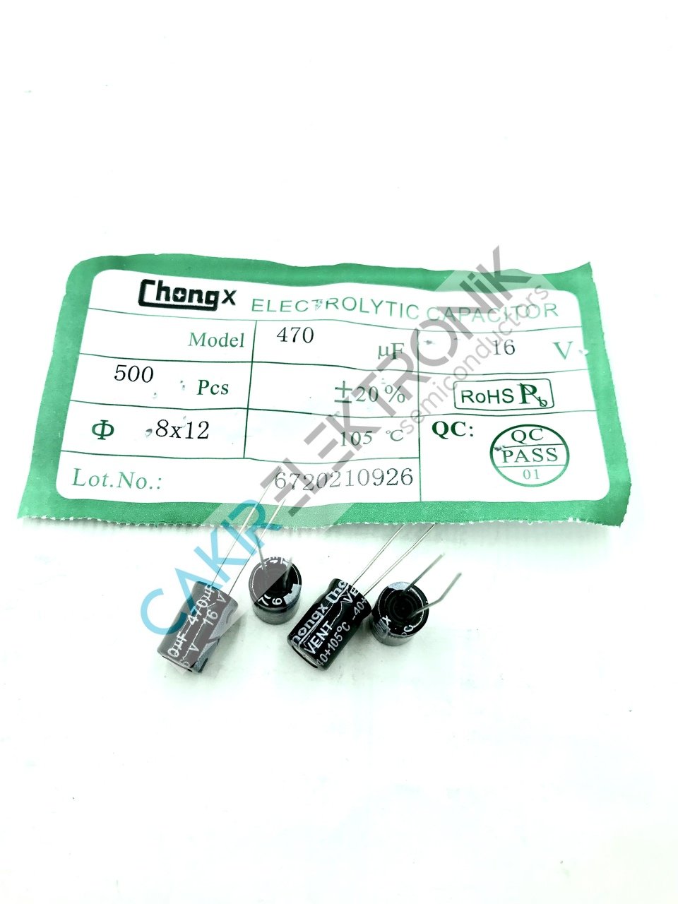 470MF 16V - 470UF 16V  8X12 MM KONDANSATÖR