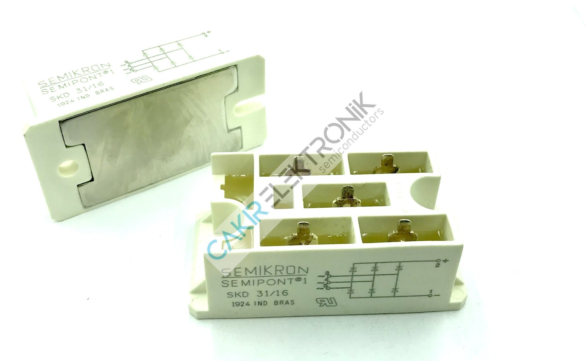 SKD31/16 - SKD31-16 - SKD31F/16 - 31A. 1600V TRİFAZE KÖPRÜ DİYOT