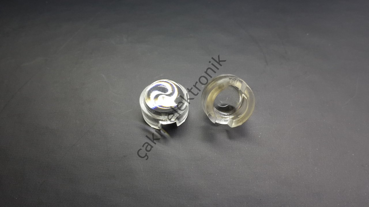 12MM LED NUDE LENS - 60C - 60° - 1W -3W -5W