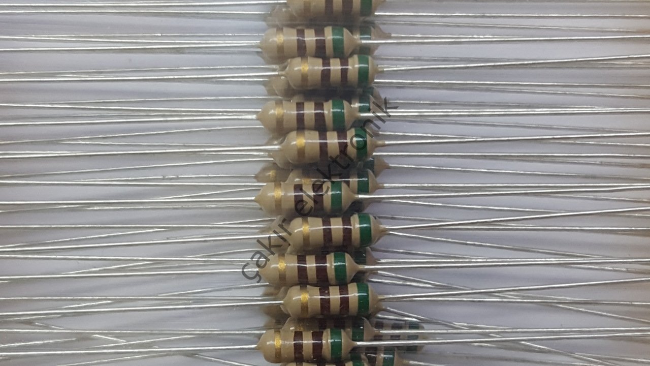 510R - 510 OHM - 1/4 DİRENÇ - CF1/4 510Ω; 0.25W; ±5%; Ø2.3x6mm; Leads: axial 50 ADETTİR