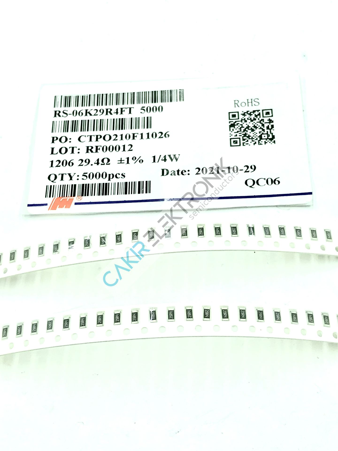29.4R 1206 %1 - 29R4 1206 %1 , 29.4OHM - 29.4 1206 %1 25 ADETTİR
