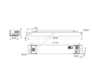 FMS-60-350 N-S LD1 E , FMS60 350 N S LD1 E	60W	220-240VAC  200-350mA	70-200VDC	92% 0.95 190*30*21mm