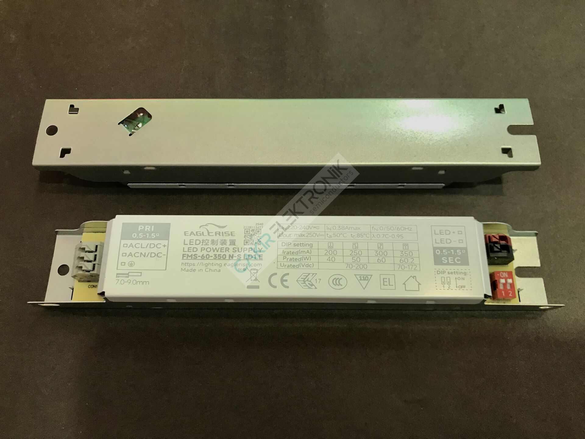 FMS-60-350 N-S LD1 E , FMS60 350 N S LD1 E	60W	220-240VAC  200-350mA	70-200VDC	92% 0.95 190*30*21mm