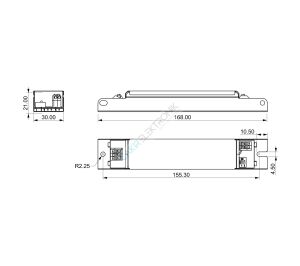 FMS-40-350 N-S LD1 E , FMS40 350 N S LD1 E	40W	220-240VAC	200-350mA	40-200VDC	90%	0.95	168*30*21mm