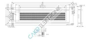 JHD404A-4 , LCD 4004A-5V GREEN ,  4X40 LCD DISPLAY YEŞİL , ATM4004