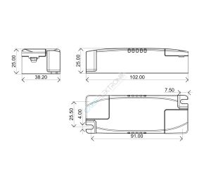 LS-40-1050 LI EXC S , LS40 1050 LI EXC S	40W	220-240VAC	1050mA	24-38.5V	89%	0.95	102*38.2*25mm