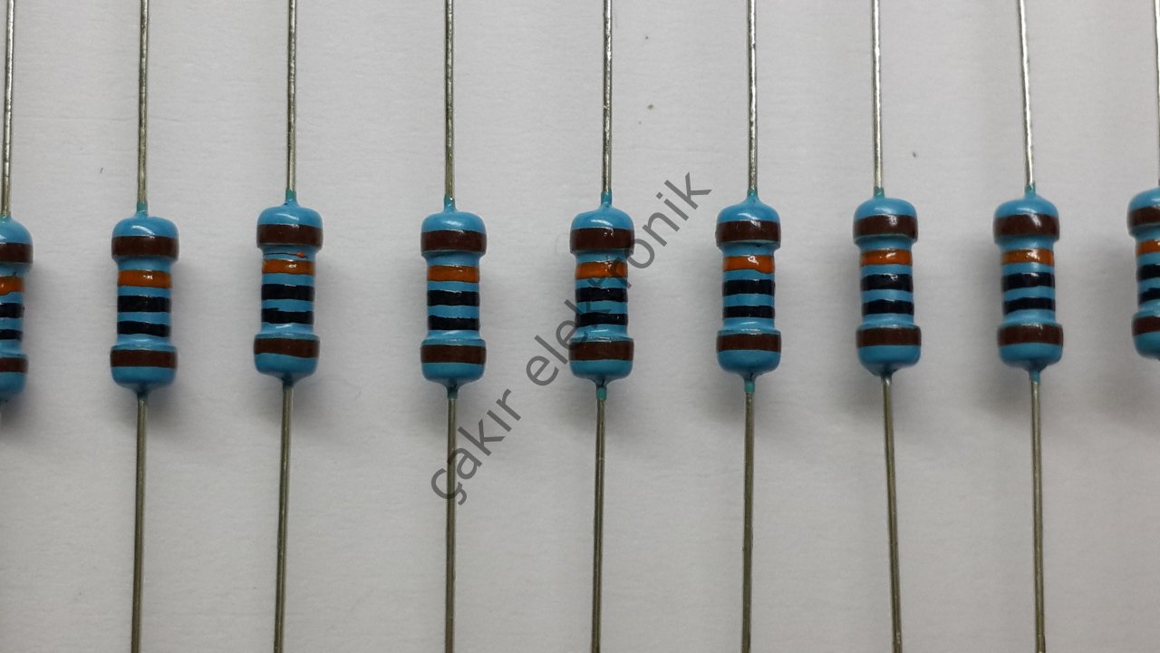100K - 100 KOHM - 100KR - 1/4 DİRENÇ %1 METAL FİLM 100 ADETTİR