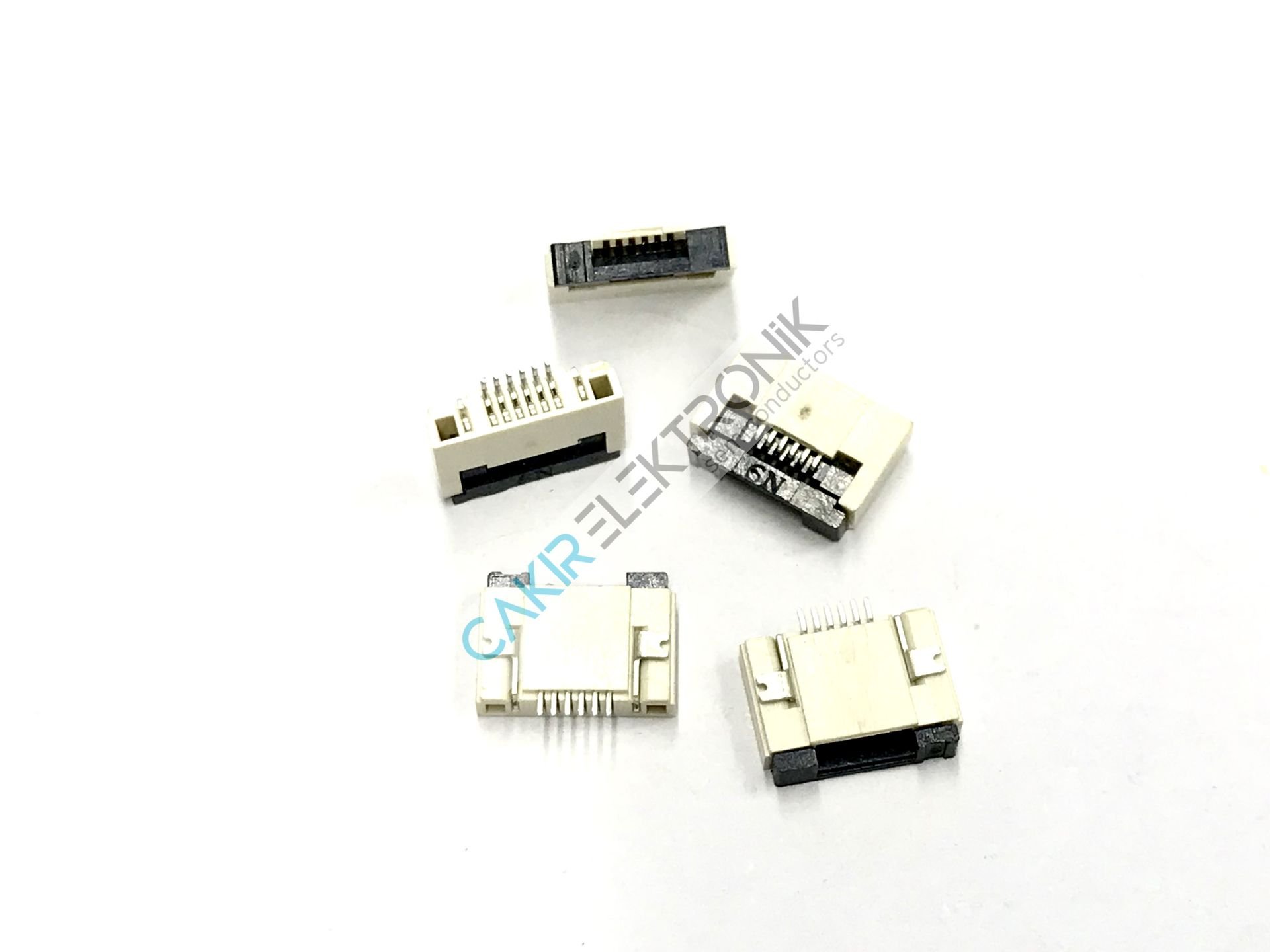 FFC SOCKET CV/DWN 0.5MM-6P - FFC SOKET CV/DWN 0.5MM-6PIN , FFC KONNEKTÖR 6PIN 0,5MM , FFC CONNECTOR 0,5MM