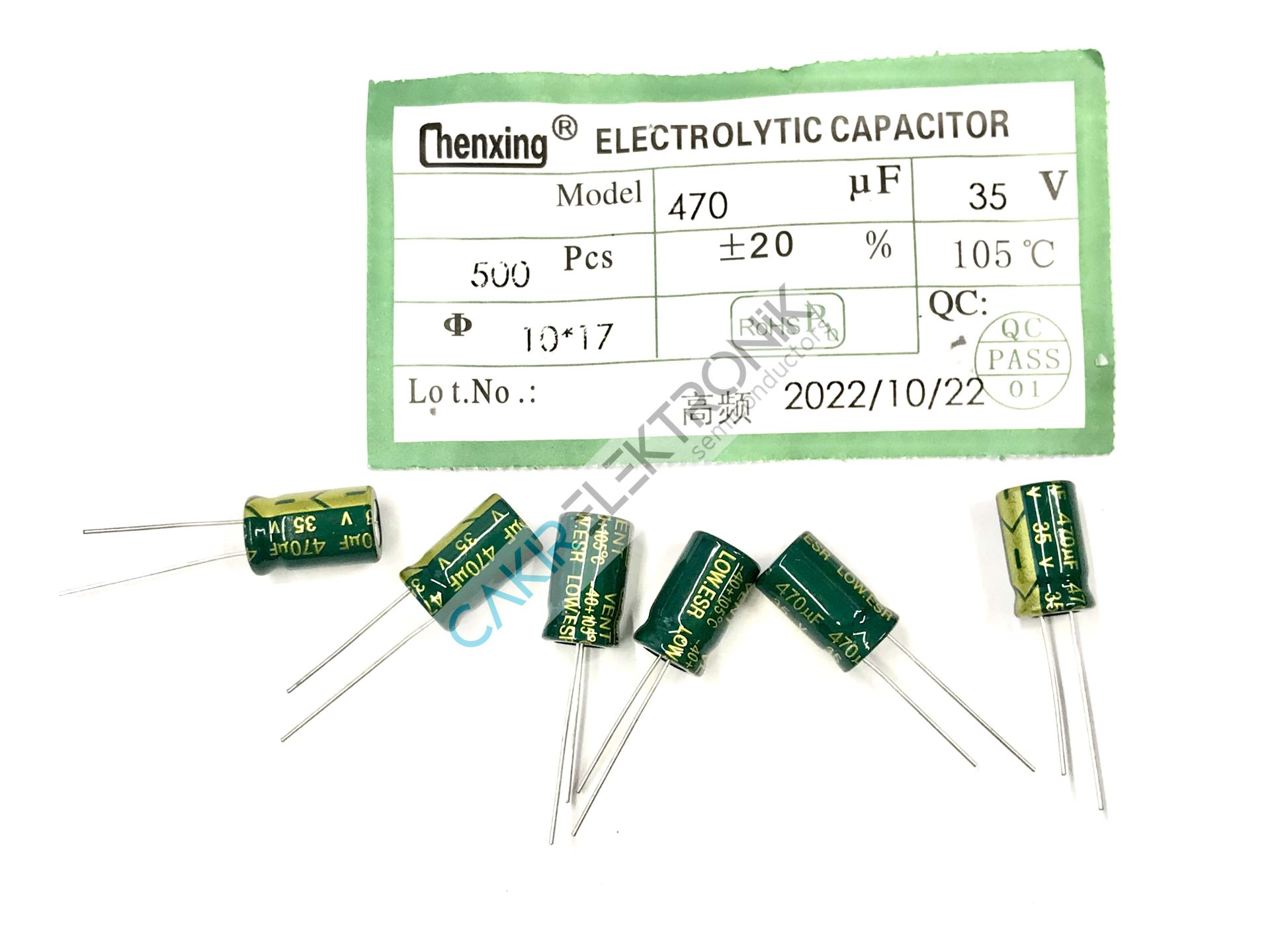 470MF 35V - 470UF 35V  10X17 MM KONDANSATÖR