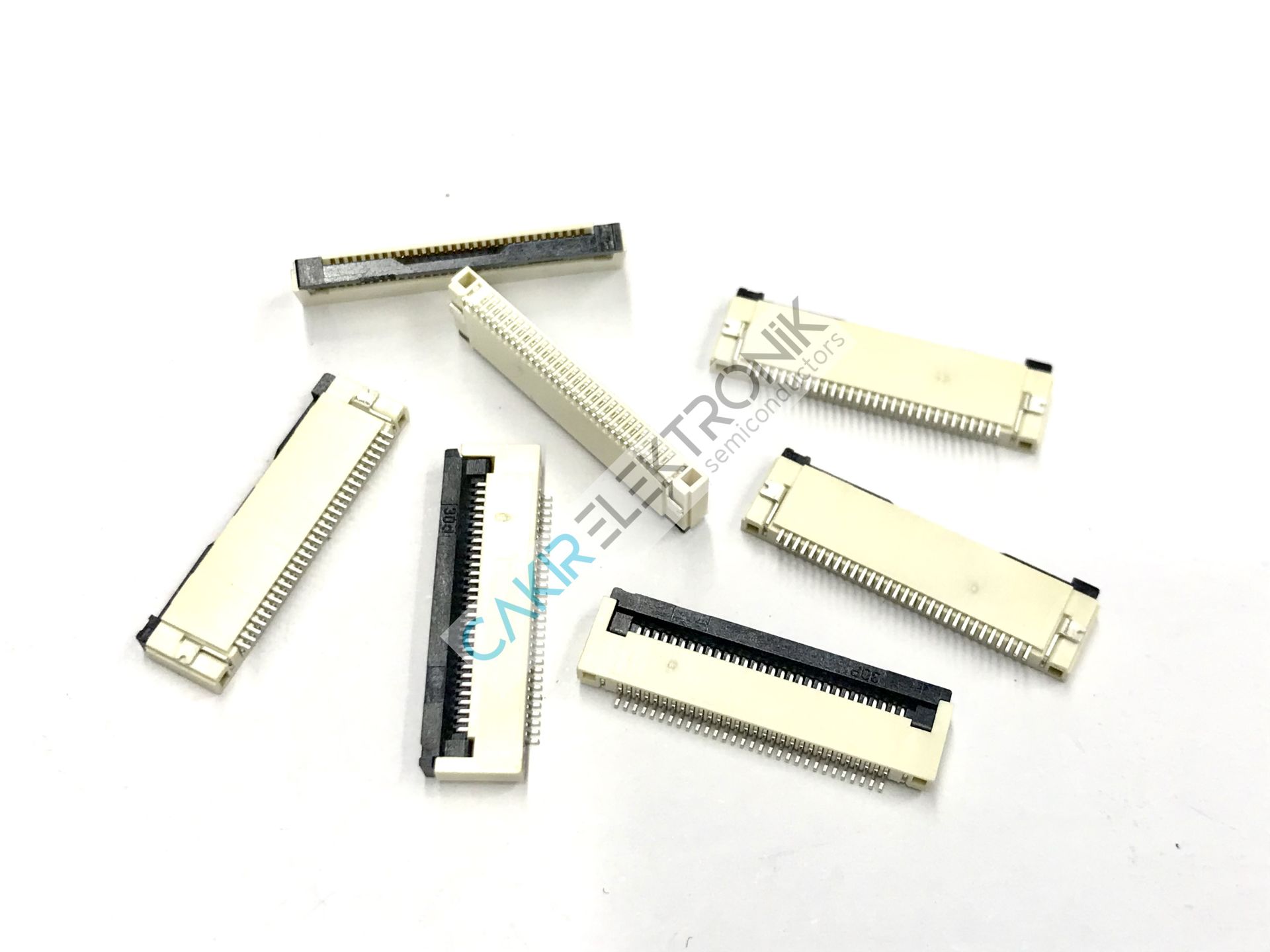 FFC SOCKET CV/DWN 0.5MM-30P - FFC SOKET CV/DWN 0.5MM-30PIN , FFC KONNEKTÖR 30PIN 0,5MM , FFC CONNECTOR 0,5MM