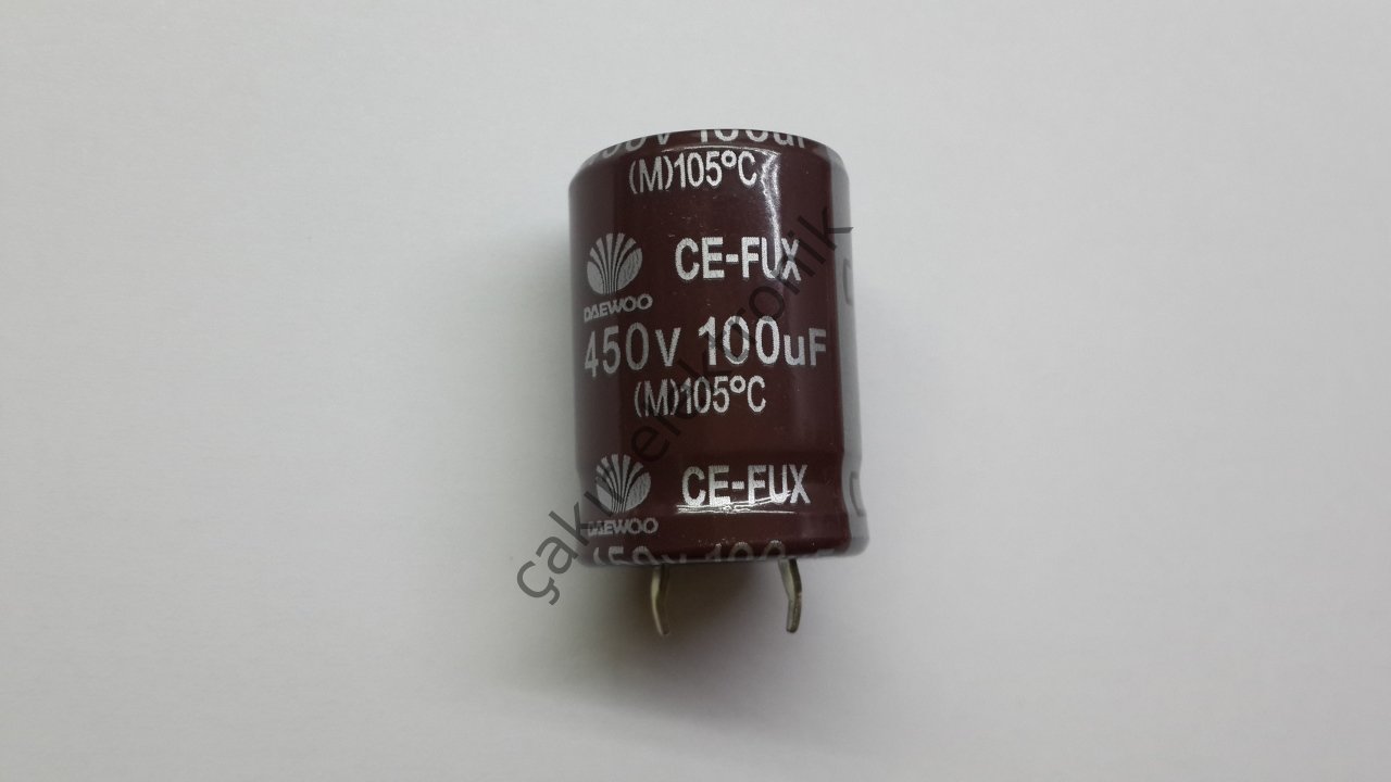 100MF 450V ; 100UF 450V 22X31MM KONDANSATÖR 105C°