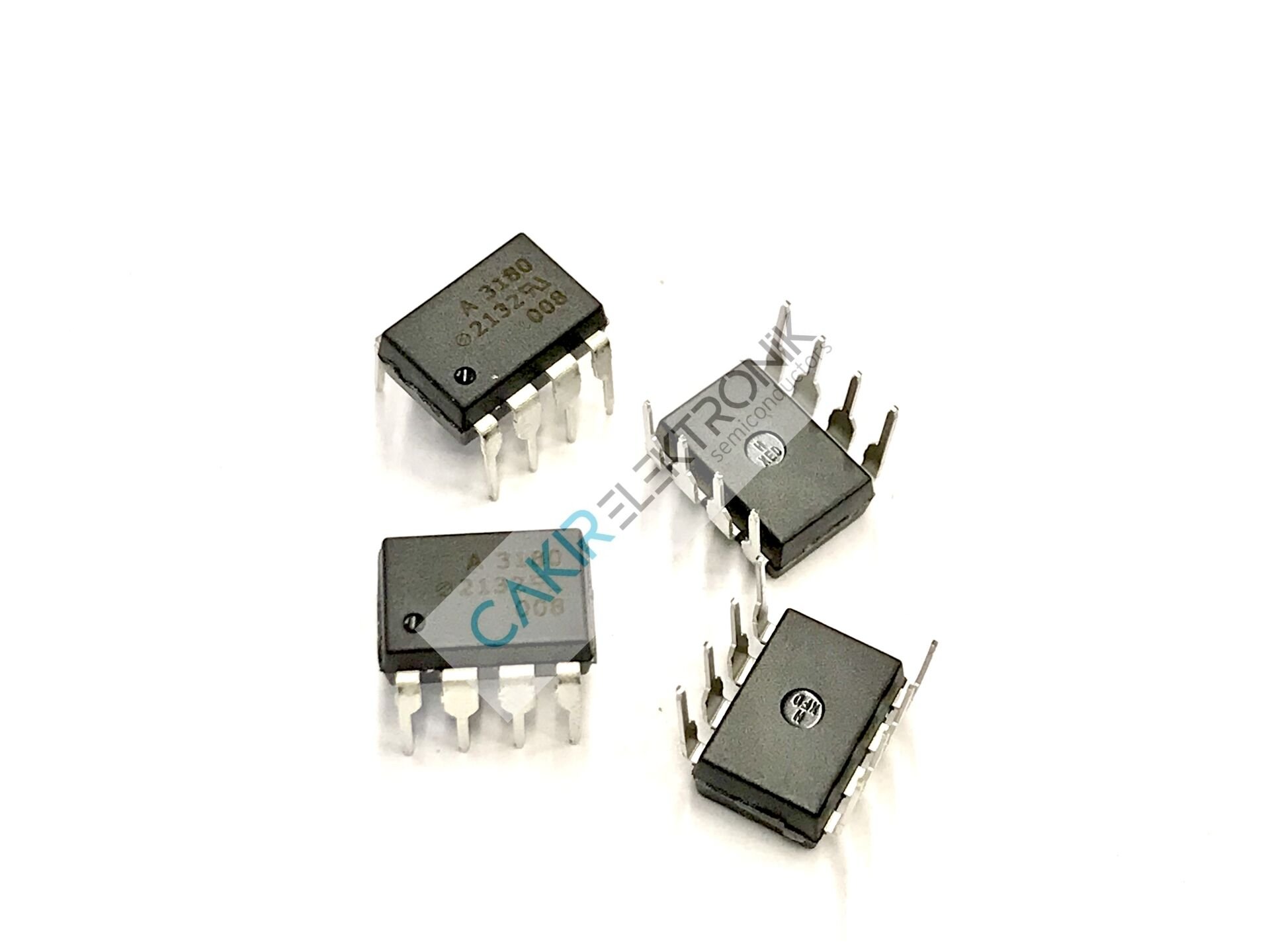 HCPL-3180-000E , HCPL3180 , A3180 DIP , 2.5A Gate Driver Optical Coupling 3750Vrms 1 Channel 8-DIP