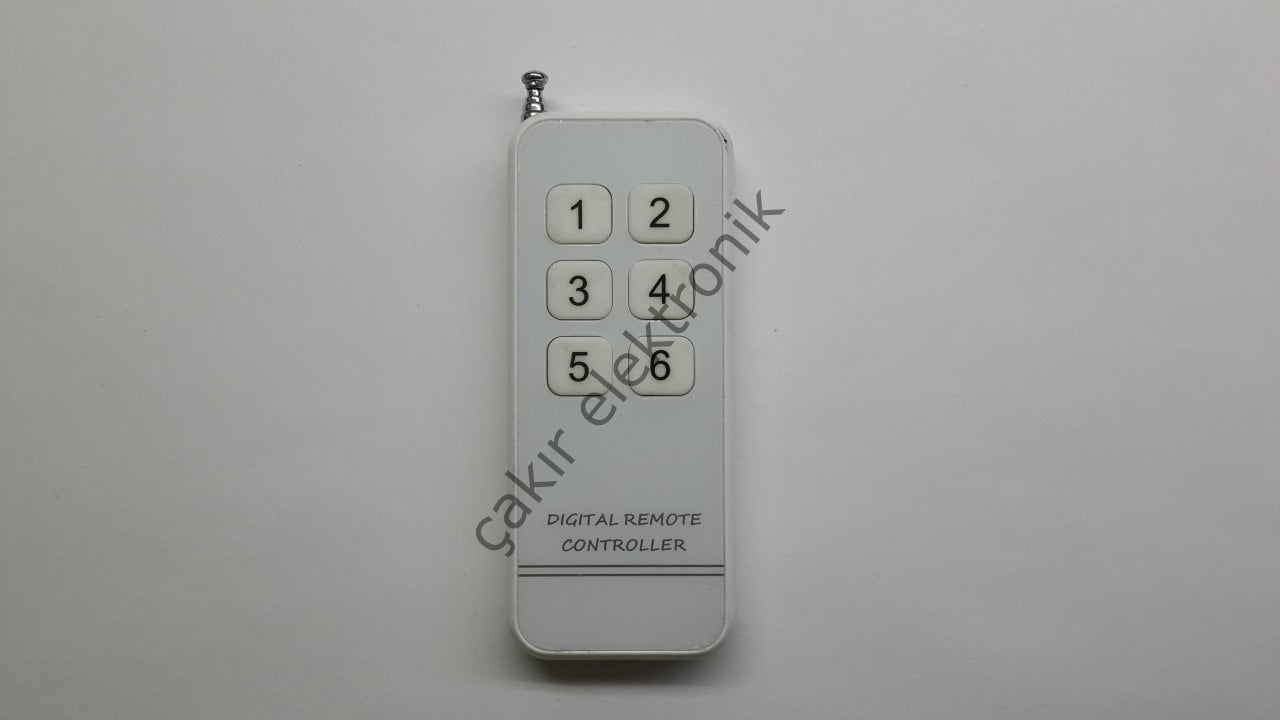 6 KANAL RF KUMANDA , 6LI KUMANDA, ANTENLİ  BEYAZ