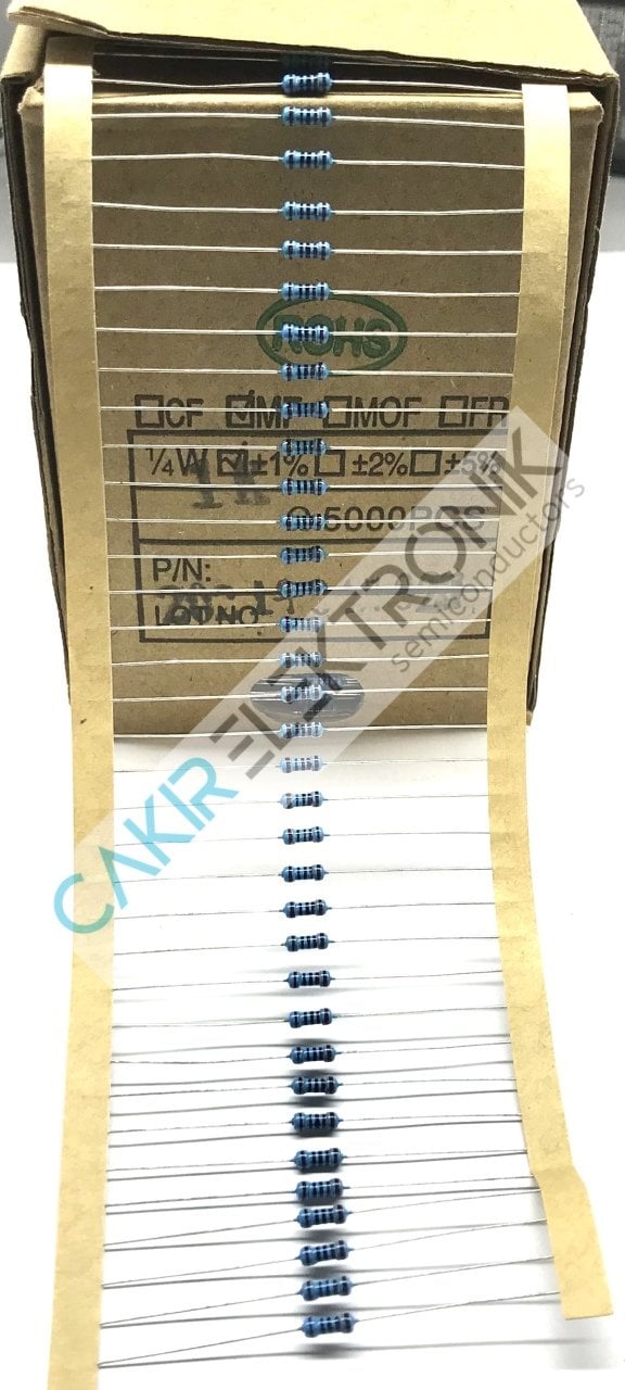 1K - 1 KOHM - 1KR - 1/4 DİRENÇ %1 METAL FİLM 100 ADETTİR