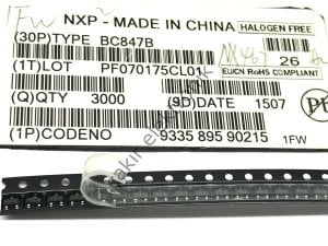 BC847B -SOT23 - 1FW - 1FS - 1F - NPN 100MA. 45V. 25 ADETTİR