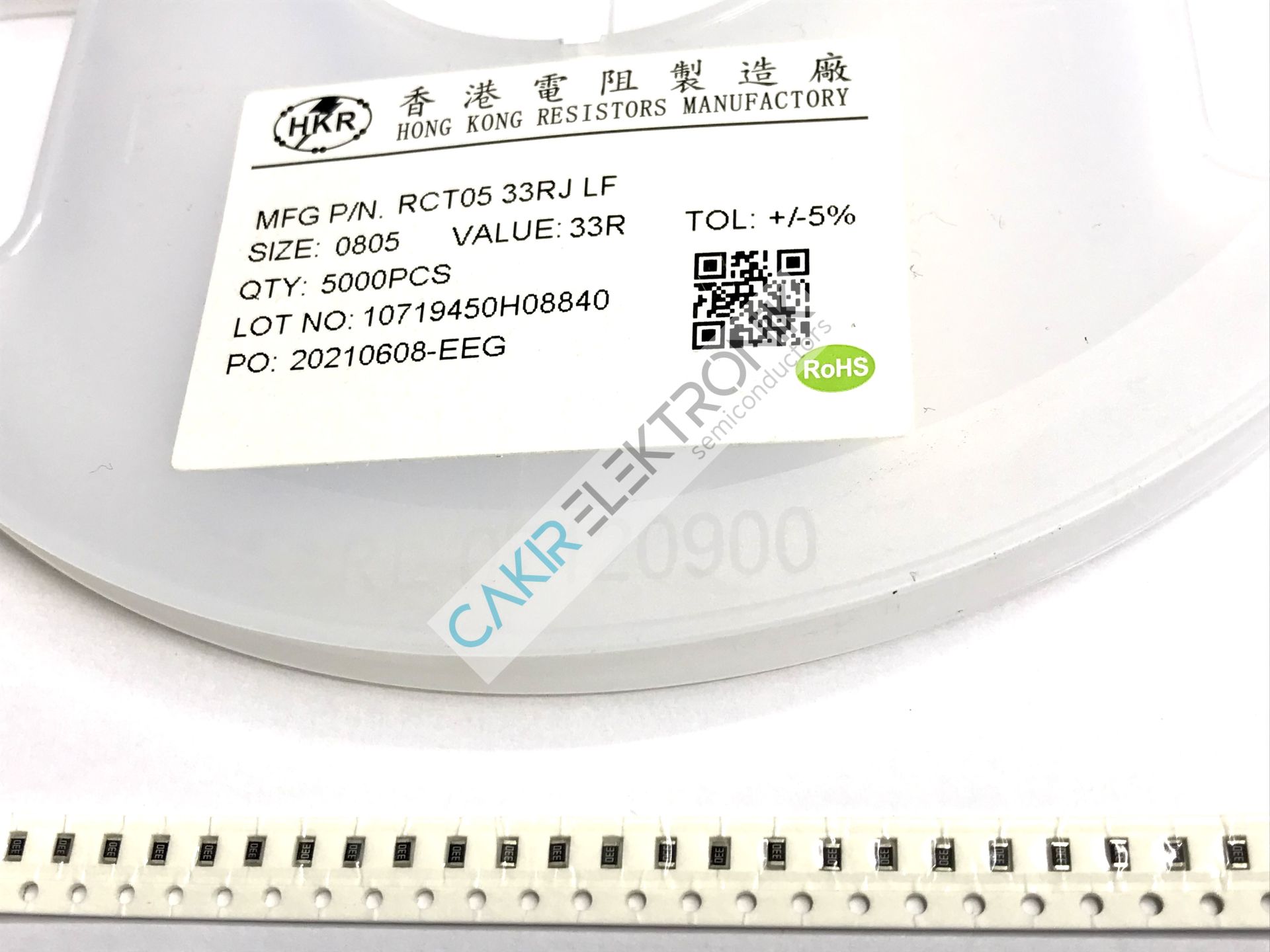 0805 33R - 805 33R - 0805 33 OHM %5 TOLERANS