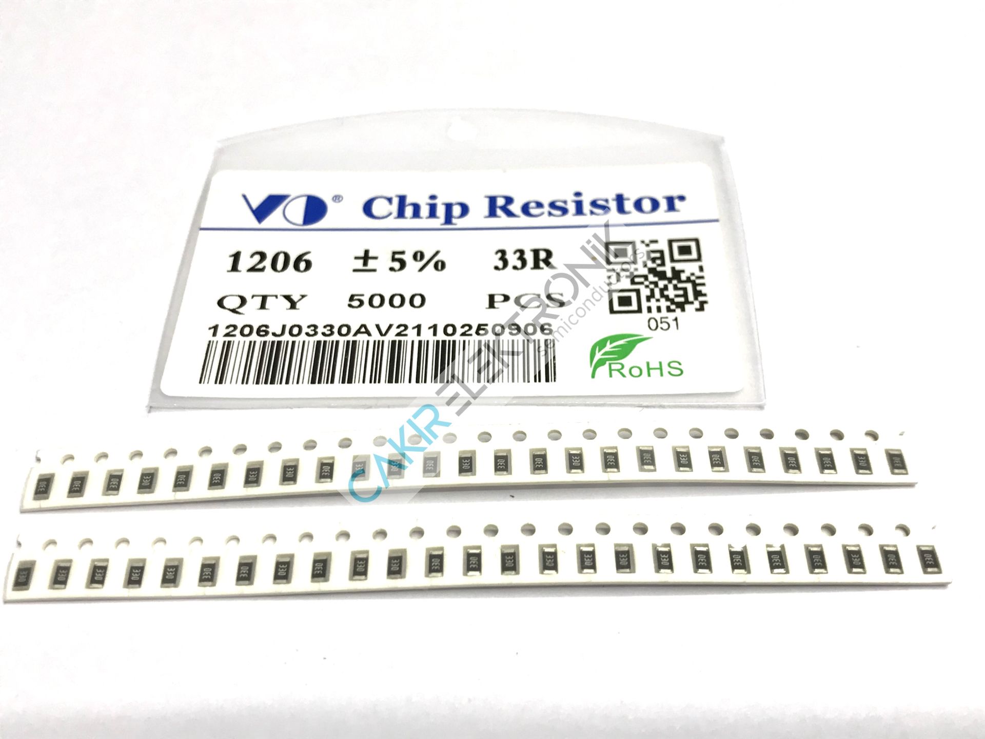 1206 33R - 1206 33R - 33R 1206 - 1206 33OHM %5 TOLERANS 25 ADETTİR