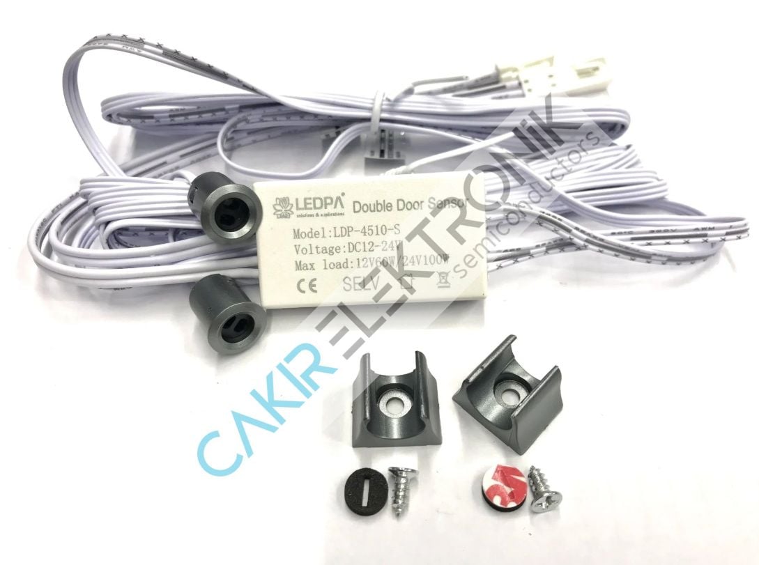 DOLAP SENSÖRÜ 2'Lİ , MOBİLYA SENSÖR ( MOBİLYA KAPAK SENSÖRÜ ) 12-24V DC  DOLAP KAPAK SENSÖRÜ ( ÇİFT SENSÖRLÜ ) LDP-4510-S