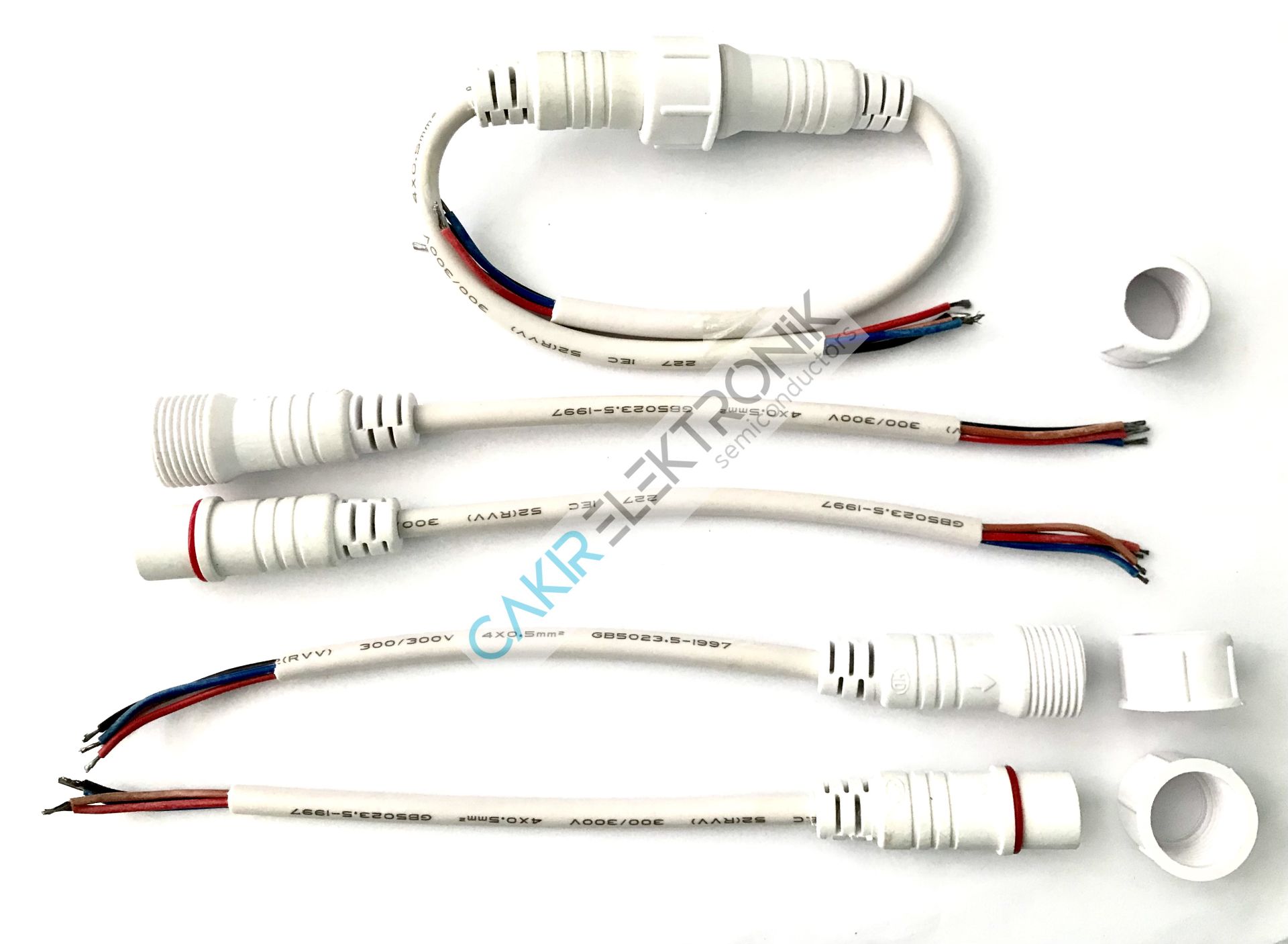 IP67 KABLO BİRLEŞTİRİCİ , DİŞİ ERKEK RGB IP67 KABLO BİRLEŞTİRİCİ  4X0.50mm2  , IP67 4x0,50mm2