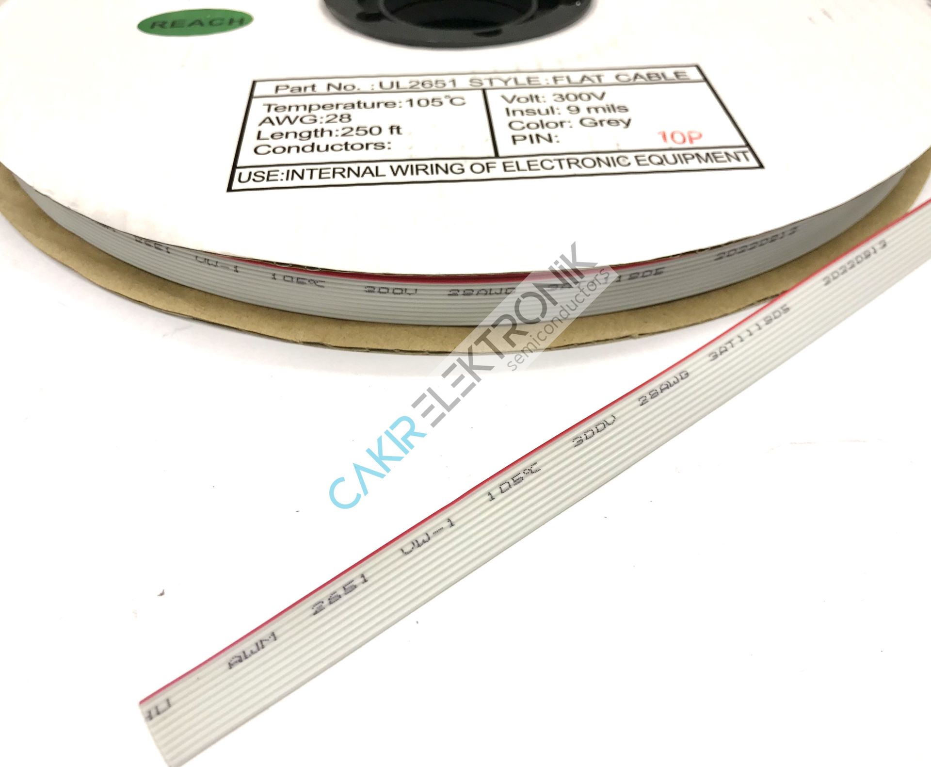 10pin flat kablo , 10 pin flat kablo , 10lu yassı kablo (1 METRE)