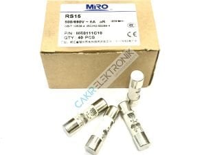 RS15 690V 5A , MIRO FUSE , MİRO SİGORTA  10x38 aR HIZLI SİLİNDİRİK PORSELEN SİGORTA , KARTUŞ SİGORTA , RS15 10X38 F5A