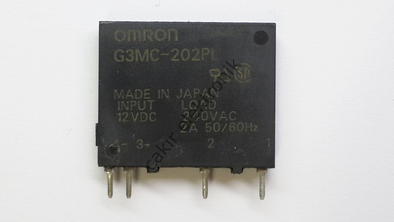 G3MC-202PL  DC İNPUT 12VDC - AC OUTPUT  240V AC 2A.