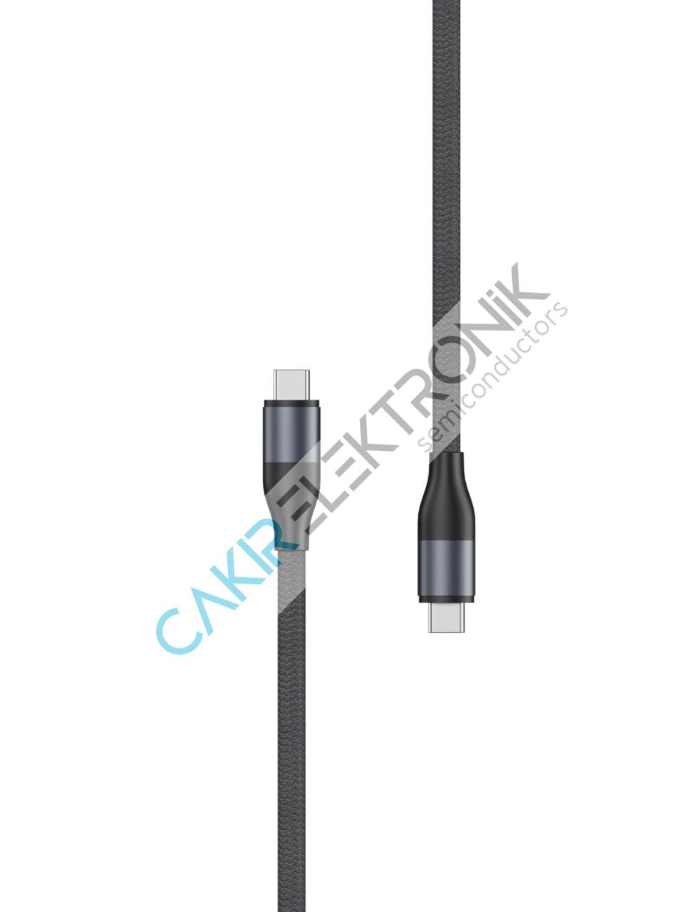 100W 6Amp Hızlı Şarj Veri Kablosu 1 Metre Type C den Type C Hızlı Kablo Siyah