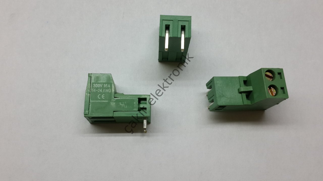 2Lİ - 2PİN - TAKIM KLEMENS  90C -  EC-202-5.08