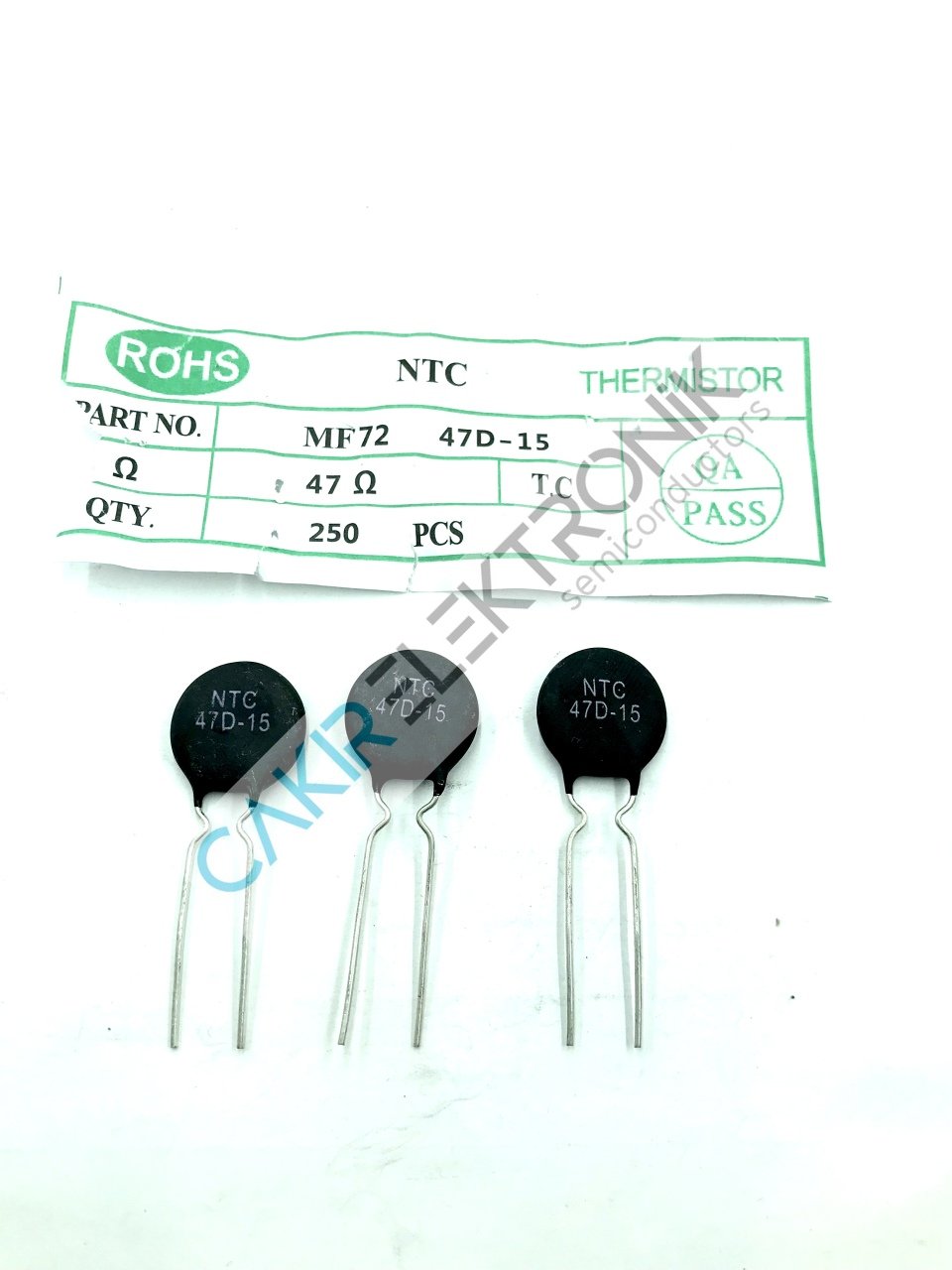 NTC 47D-15  - 47D-15 - 47R - 47 OHM  15MM.  NTC