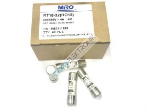 RT18-32 10X38 T4A MIRO FUSE , MİRO SİGORTA 10x38 RO15 500V 4A aM , KARTUŞ SİGORTA , GECİKMELİ SİGORTA