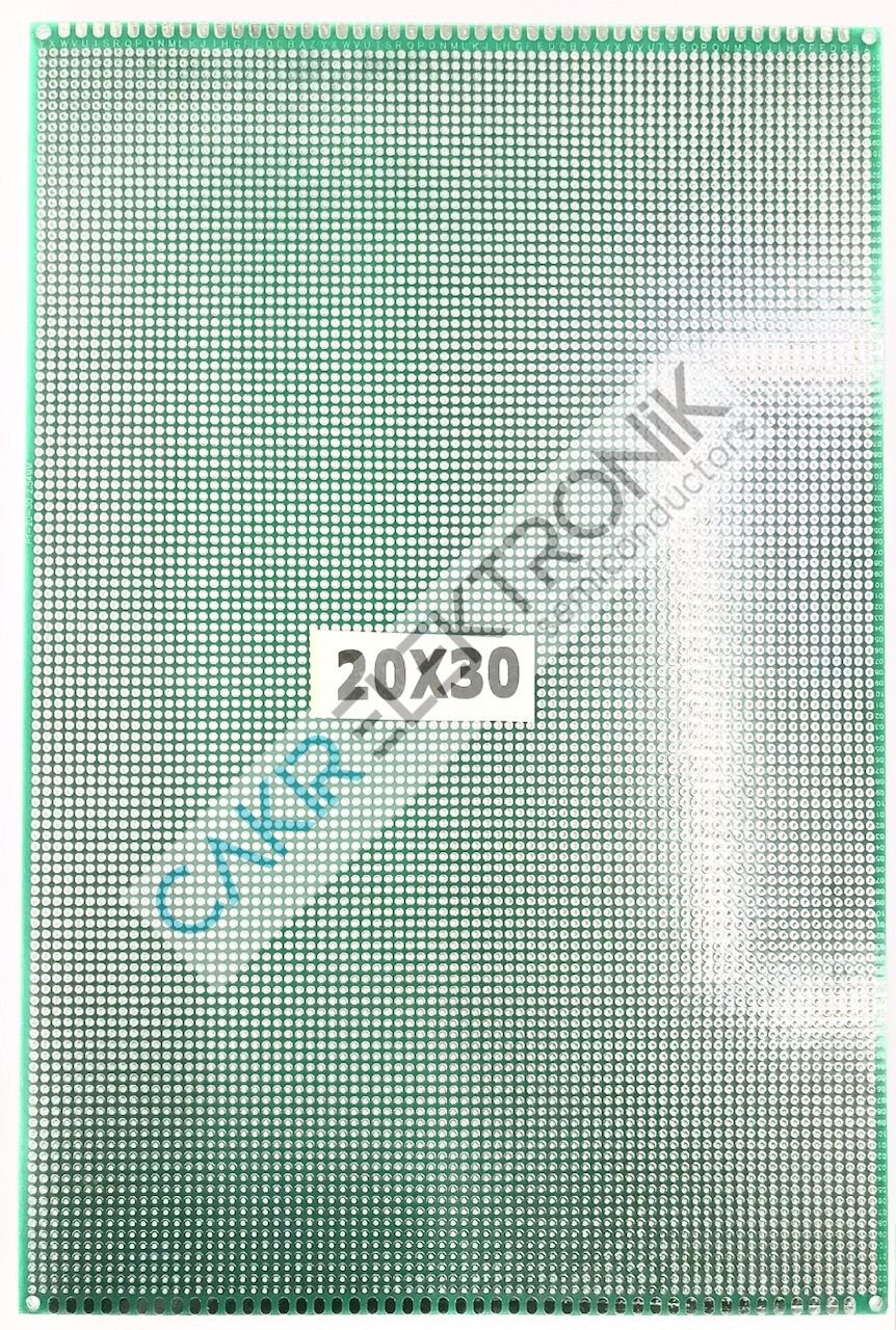 200x300mm PCB 20x30CM ÇİFT YÜZLÜ DELİKLİ PERTİNAKS
