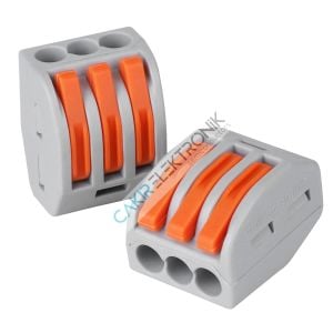 PCT-213  AWG 28-12  3Lİ KABLO BİRLEŞTİRİCİ , WAGO 222-413 MUADİLİ