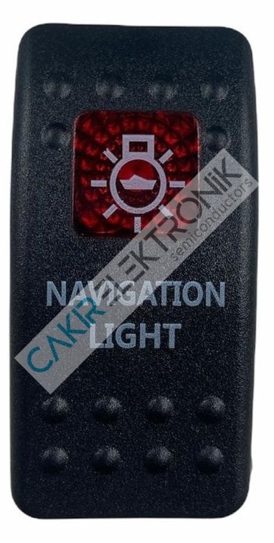 MARİN  ON-OFF TOOGLE SWITCH KIRMIZI LEDLİ ( NAVIGATION LIGHT ) 12-24V IC134M-1