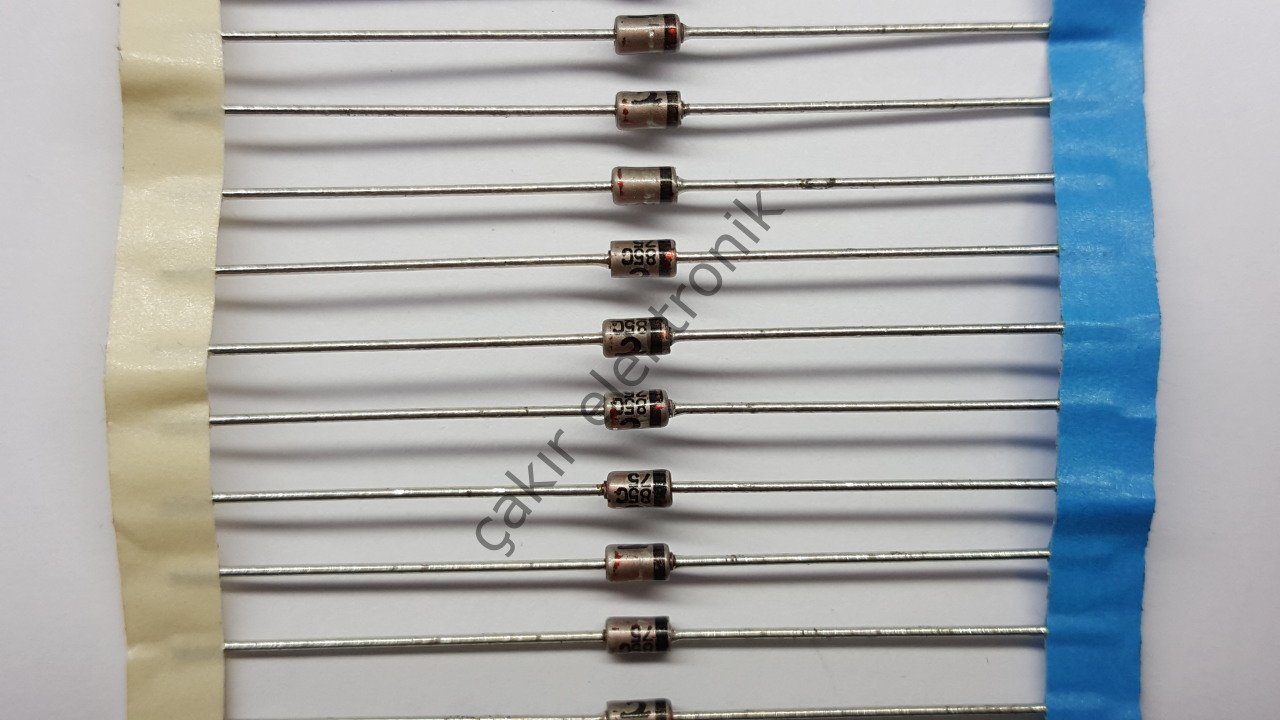 75V -  ZENER DİYOT - BZX85C75 - 1WATT 75V ZENER 1,3W