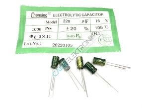 220MF 16V- 220UF 16V. 6,3X11MM KONDANSATOR